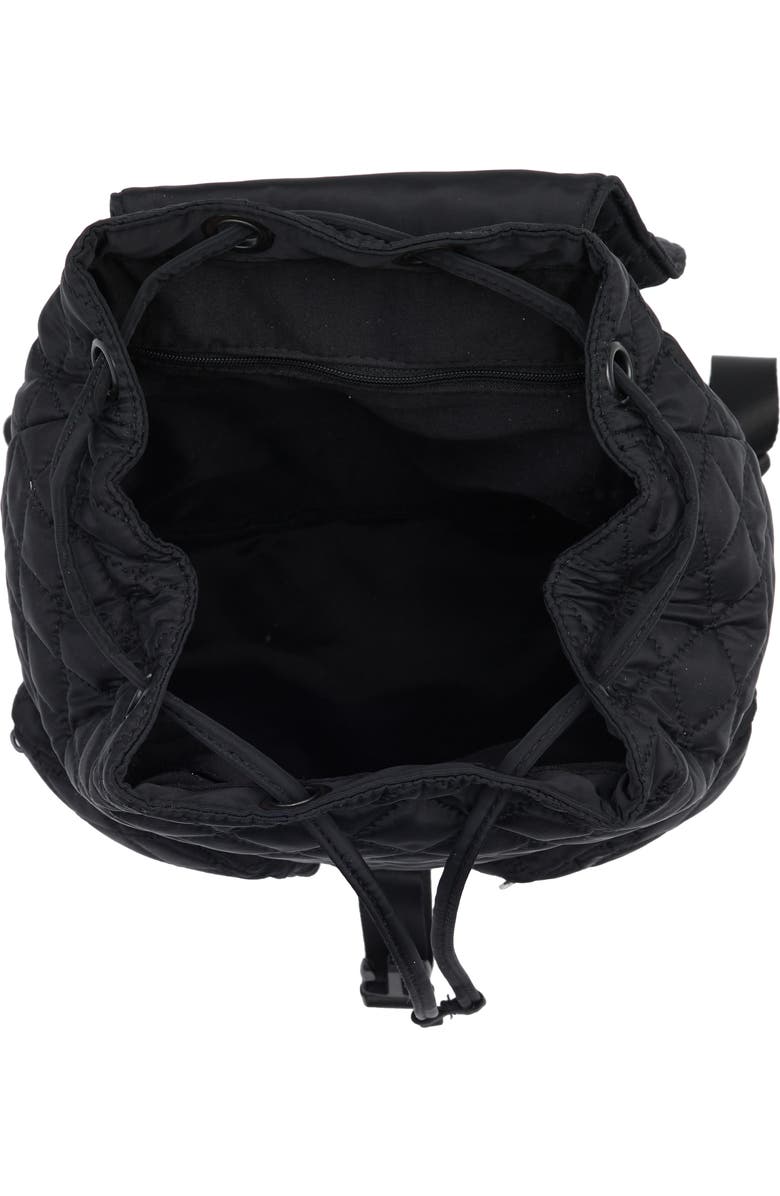 Madden Girl Quilted Nylon Drawstring Backpack, Alternate, color,