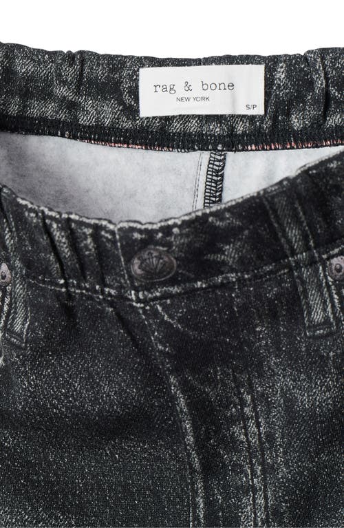 Rag & Bone Miramar Wide Leg Cotton Fleece Sweatpant Jeans In Black