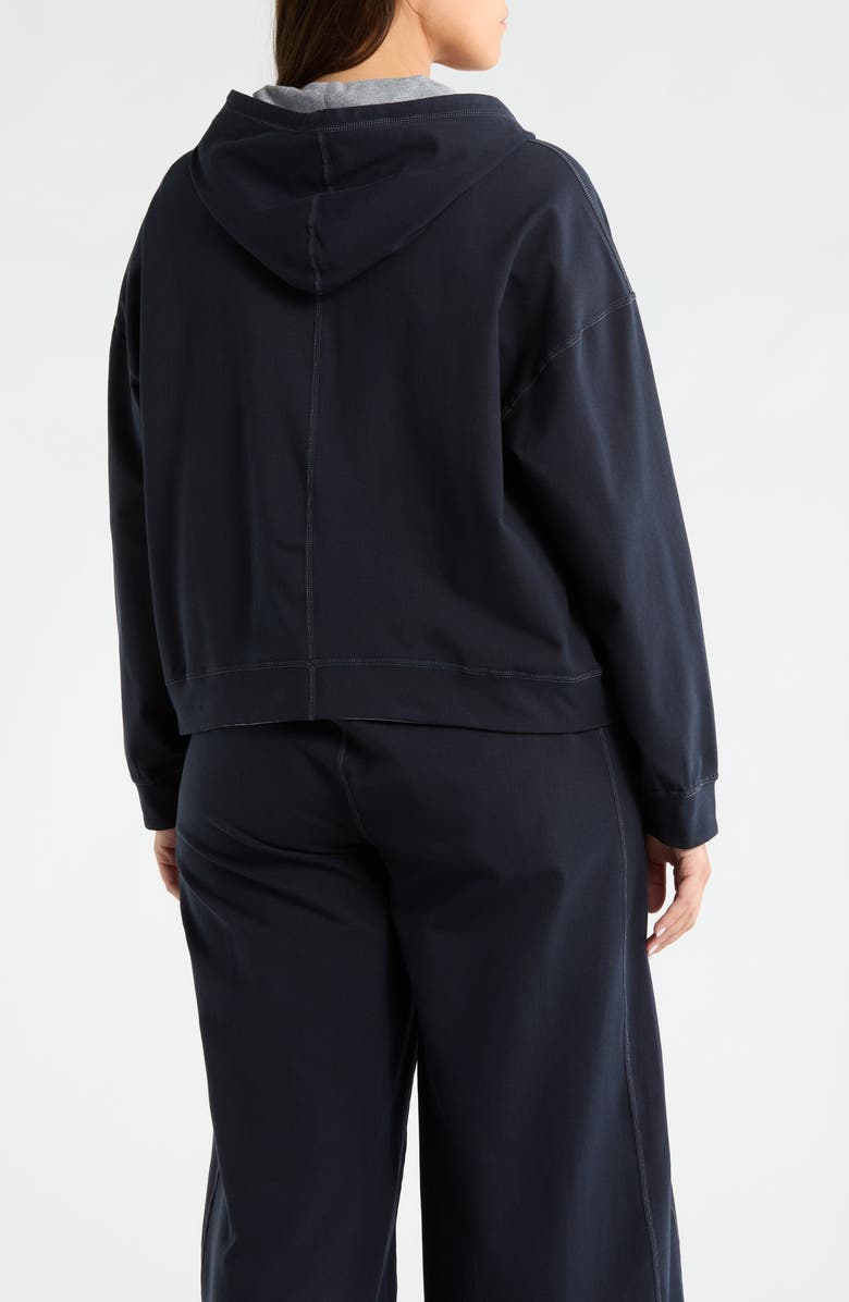 Lysse Jovie Reversible Hoodie, Alternate, color, True Navy/ Grey Melange