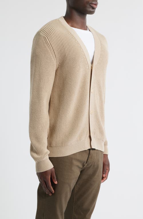 Alex Crane  Bay Organic Cotton V-neck Cardigan In Neutral