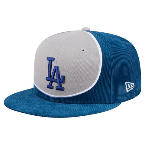 Men's New Era Royal/Gray Los Angeles Dodgers Retro Split Corduroy Snapback Hat