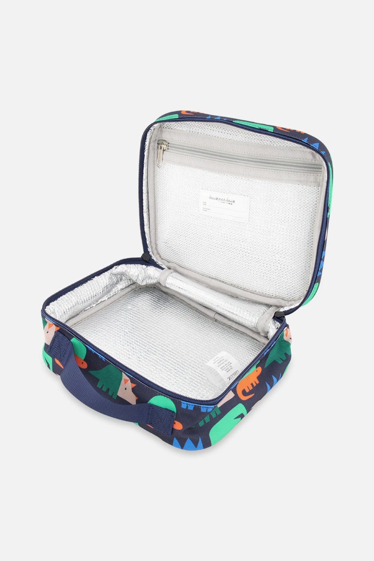 Deux par Deux Dinosaur Playful Durable Compact Snack Box, Alternate, color, Blue Dinosaur Print