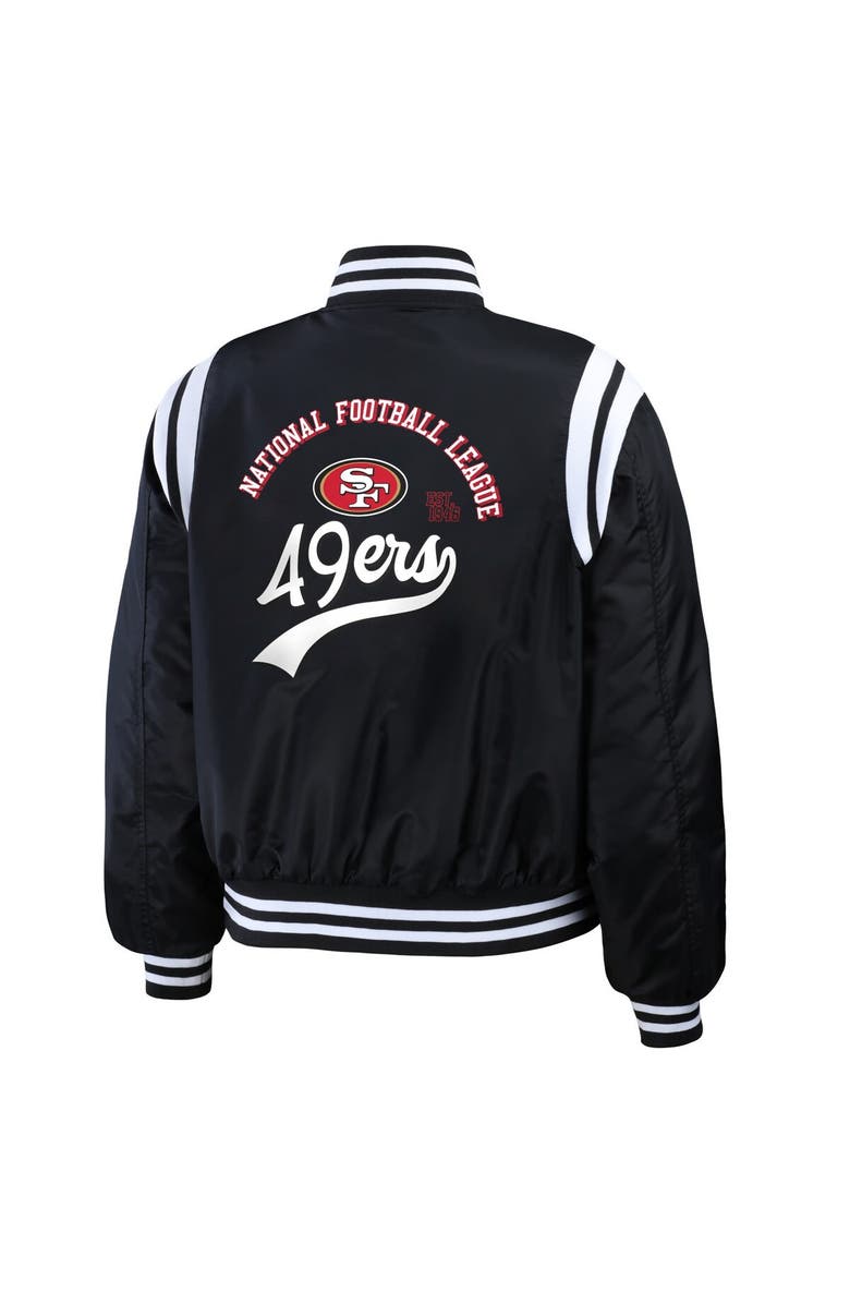 WEAR by Erin Andrews Women's WEAR by Erin Andrews  Black San Francisco 49ers Full-Zip Bomber Jacket, Alternate, color, 
