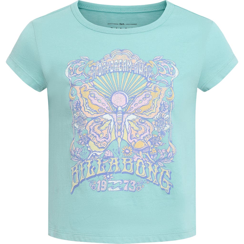 Billabong Kids' Butterfly Dream Cotton Graphic T-shirt In Blue