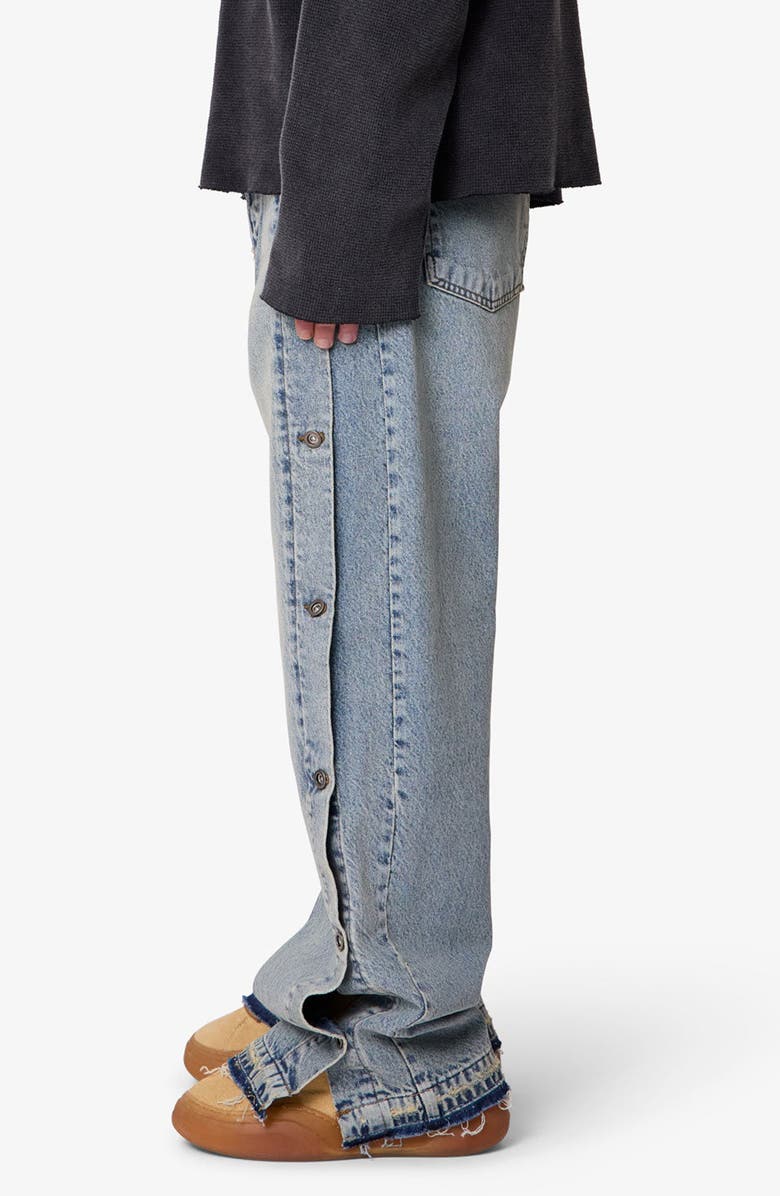 mnml Offset Button Baggy Jeans, Alternate, color,