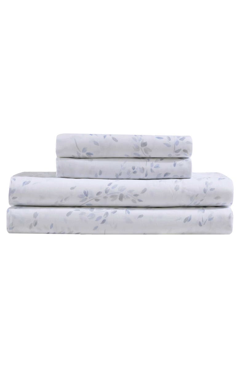 Calvin Klein Home Airy Botanical Cotton Sateen Queen Sheet Set, Main, color, 