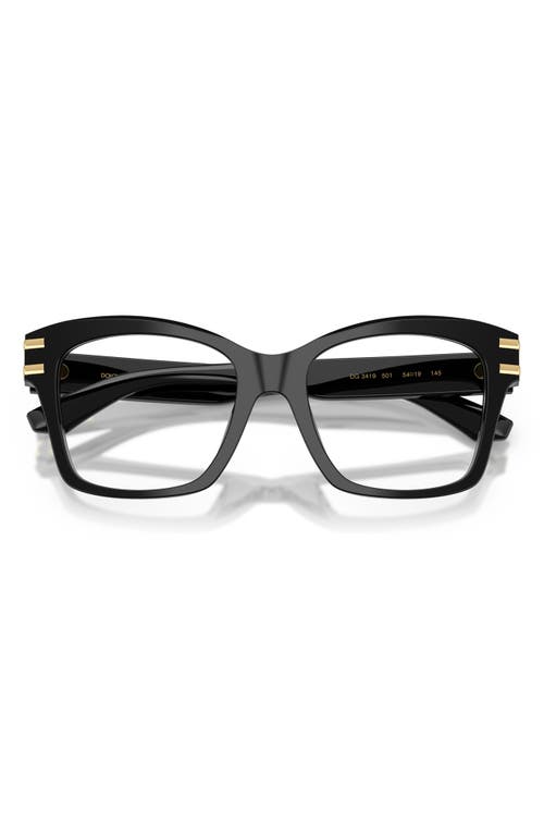 Dolce & Gabbana Womens Black Dg3419 Square-frame Acetate Optical Glasses In Black