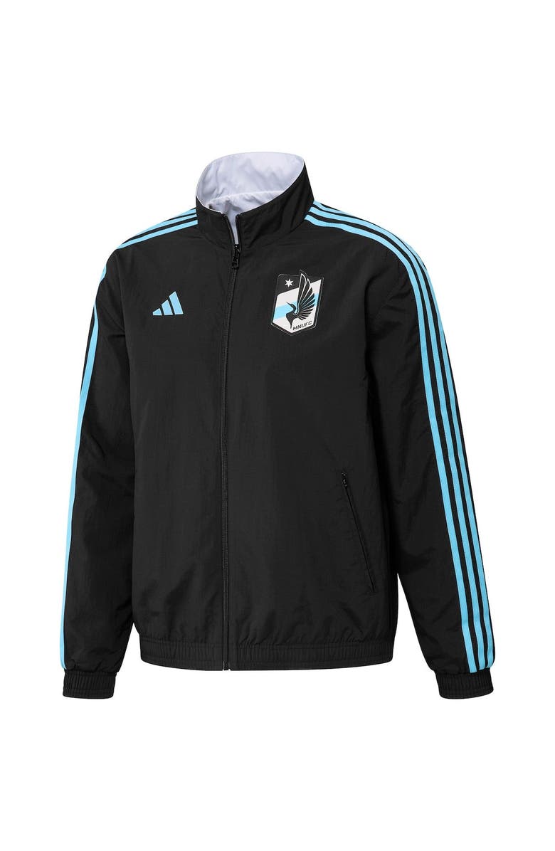 adidas Men's adidas Black/White Minnesota United FC 2023 On-Field Anthem Full-Zip Reversible Team Jacket, Alternate, color, 