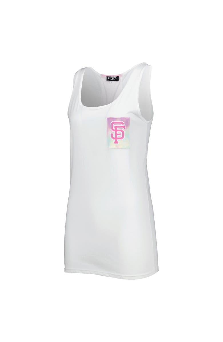 REFRIED APPAREL Women's Refried Apparel White San Francisco Giants Tie-Dye Tank Top, Alternate, color, White