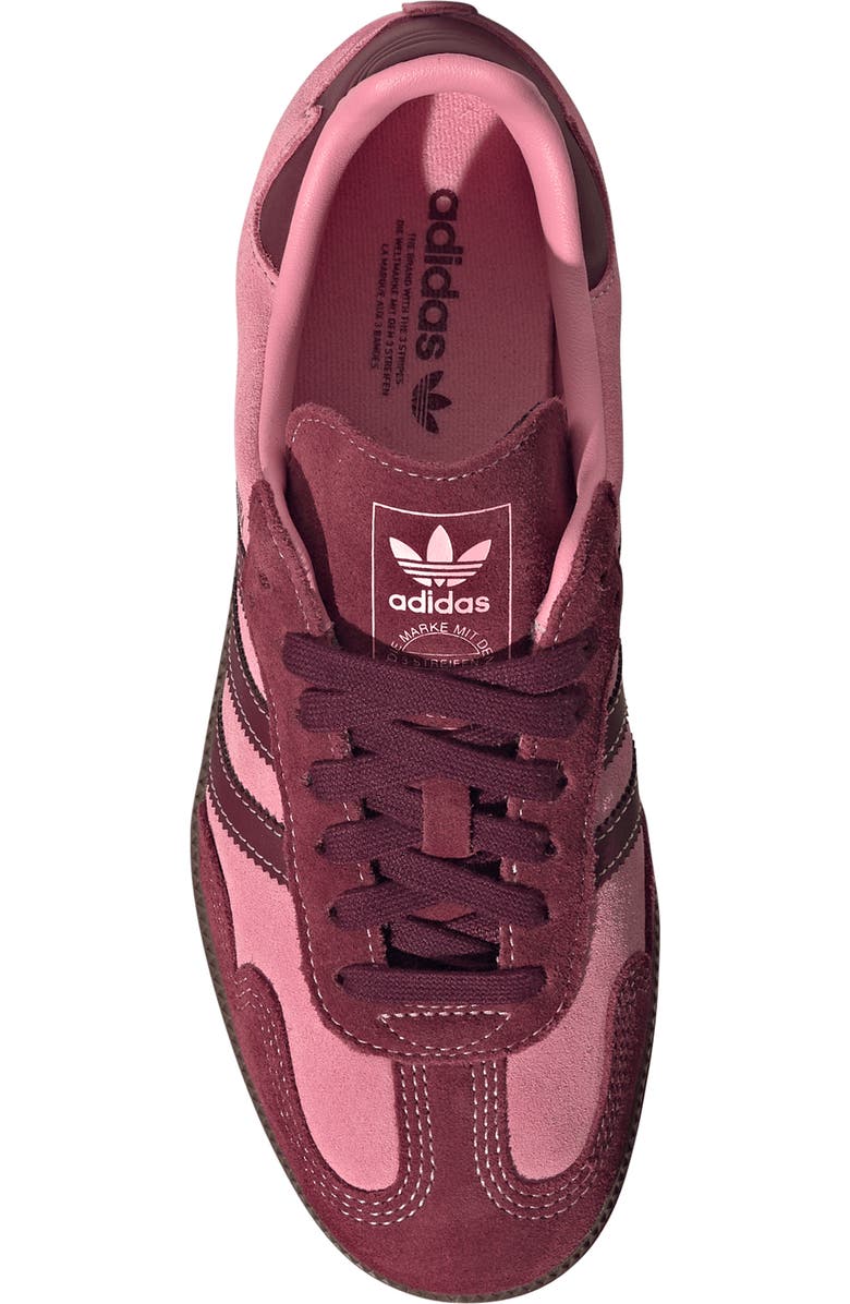 adidas Samba OG Sneaker, Alternate, color, Pink Spark/ Shadow Red/ Gum5