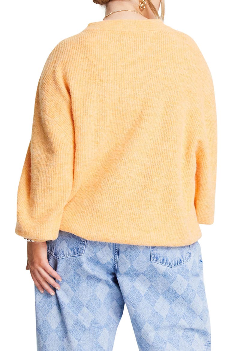 Curve Crewneck Sweater, Alternate, color, ORANGE