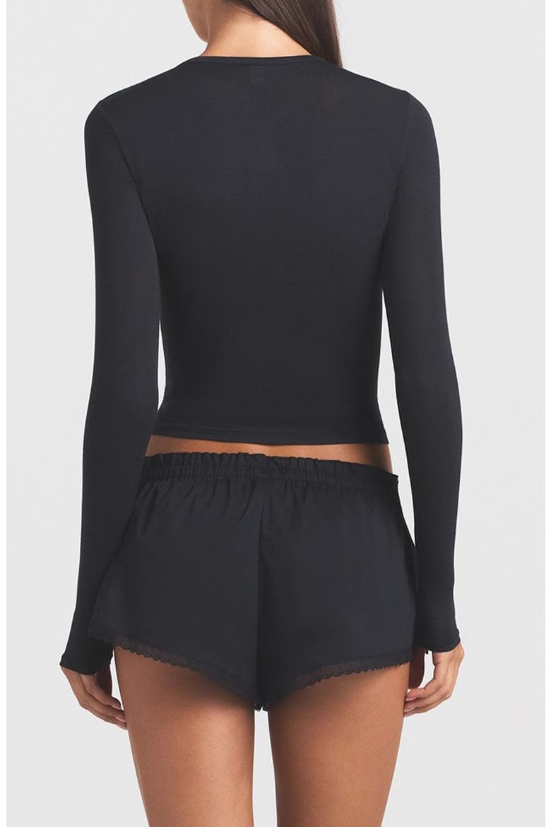 Sheer Modal Blend Cardigan, Alternate, color, ONYX