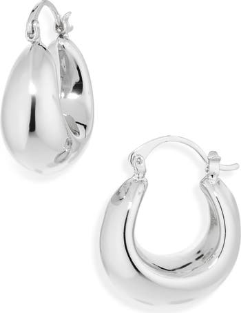 Puffy Huggie Hoop Earrings