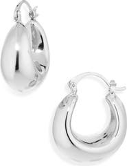 NORDSTROM RACK Puffy Huggie Hoop Earrings