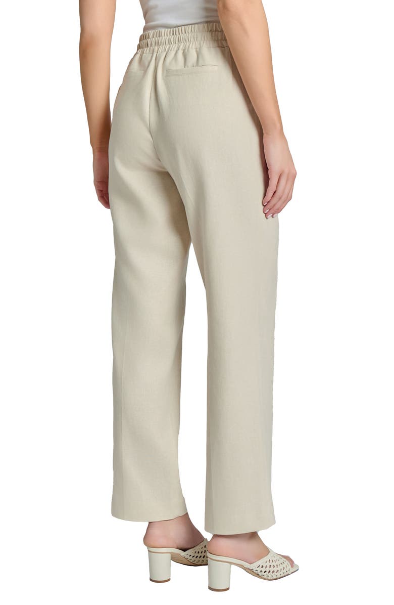 Jones New York Tie Waist Linen Blend Pants, Alternate, color, Natural Stone