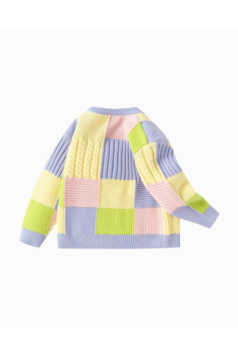 Patchwork Pop Pastel Sweater, Alternate, color, Purple