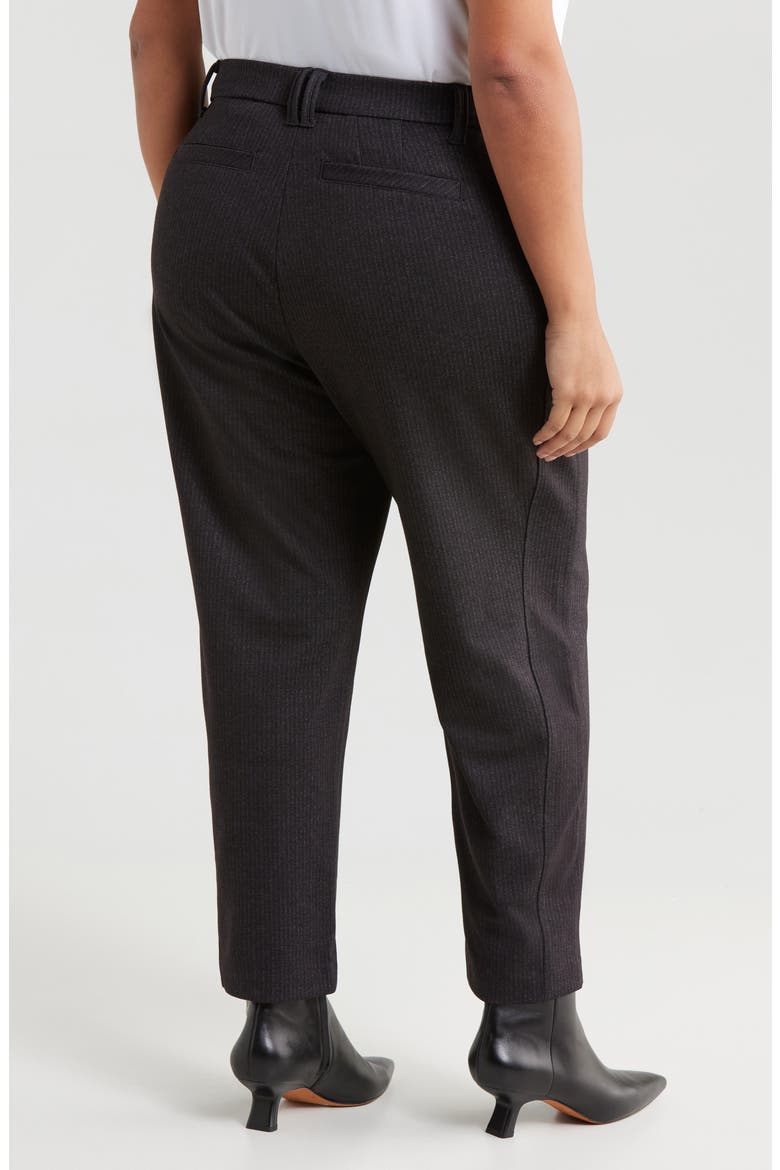 'Ab'Solution Skyrise Pleated Ankle Straight Leg Pants, Alternate, color, CHARCOAL GREEN