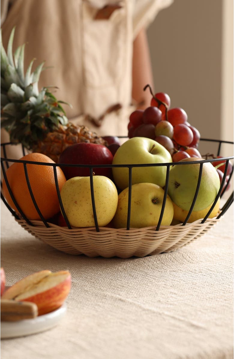 Fleck Cabo Fruit Basket, Alternate, color, Black