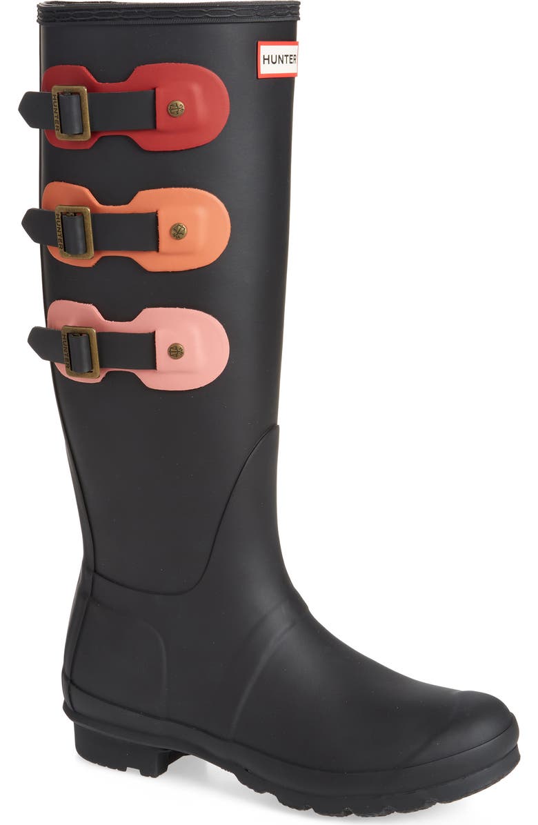 Hunter Triple Buckle Tall Rain Boot, Main, color,