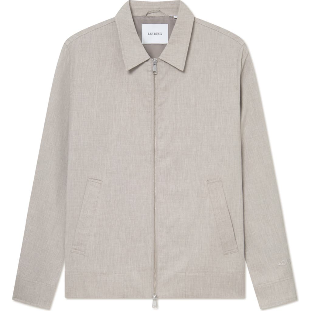 Les Deux Como Slub Coach Bomber Jacket In Light Sand