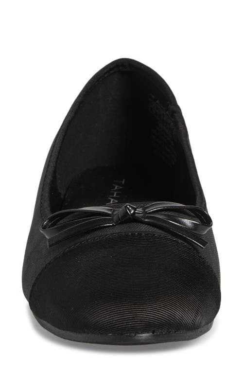 T Tahari Geneva Cap Toe Ballet Flat In Black