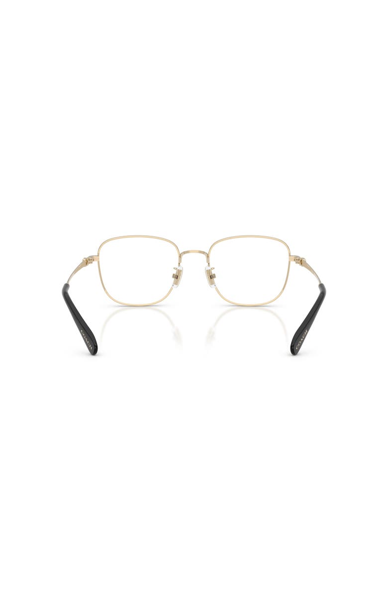 COACH 52mm Square optical glasses, Alternate, color, Gold