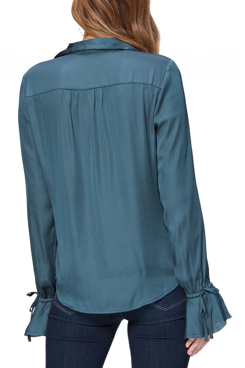 Nevynne Ruffle Blouse (Nordstrom Exclusive Color), Alternate, color, MIDNIGHT SLATE