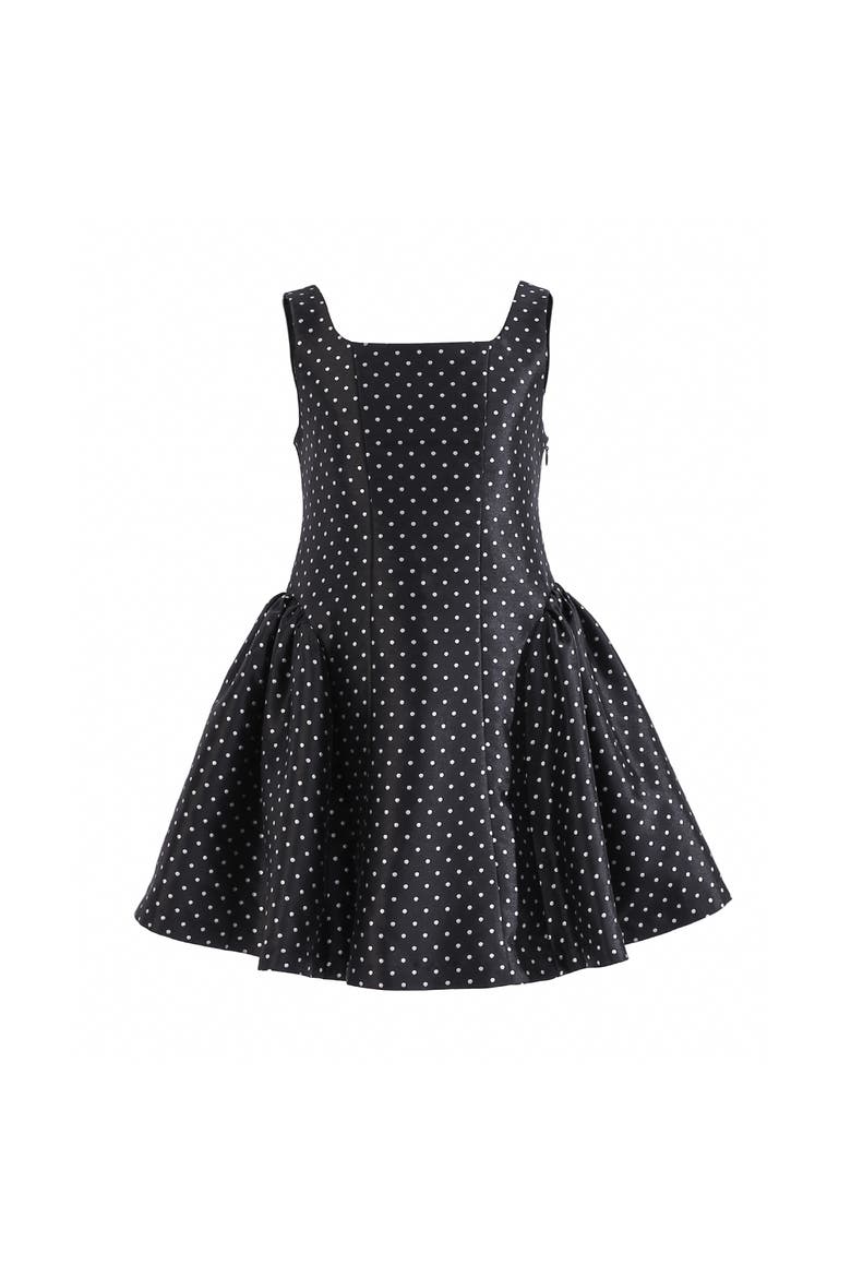 Vivienne Polka Dot Dress, Main, color, Black