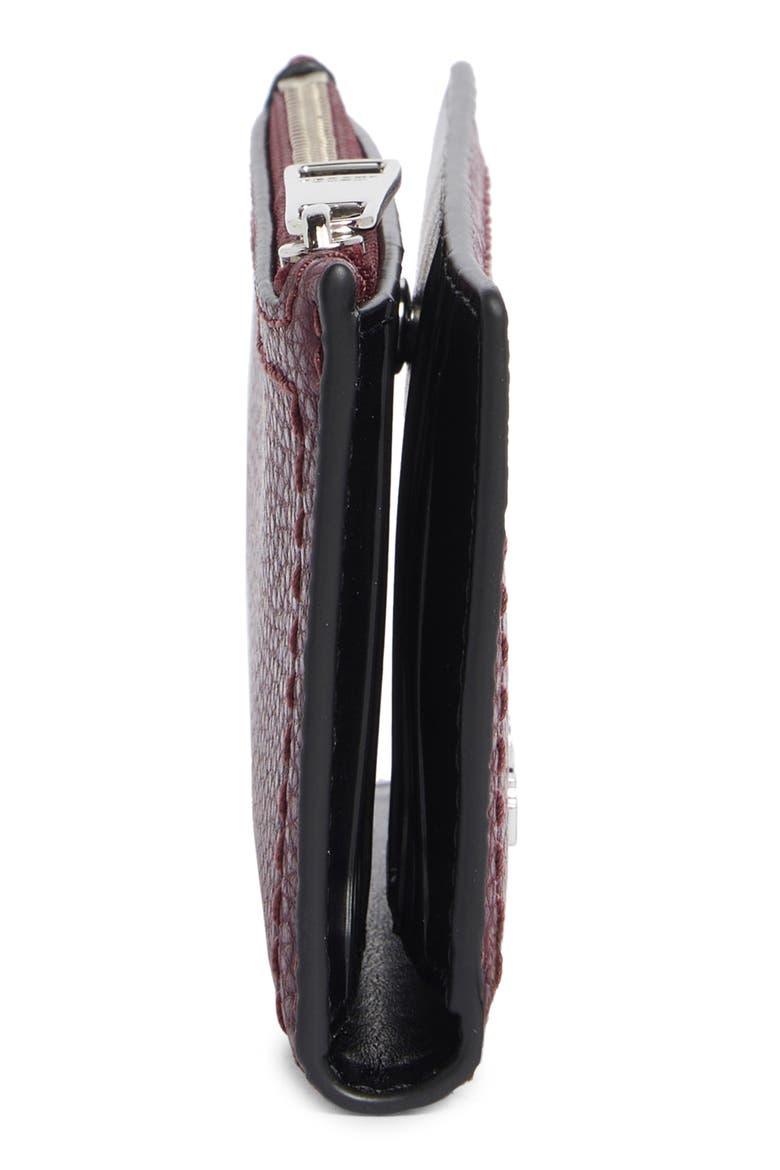 Medium Flat Wallet, Alternate, color, DARK PLUM