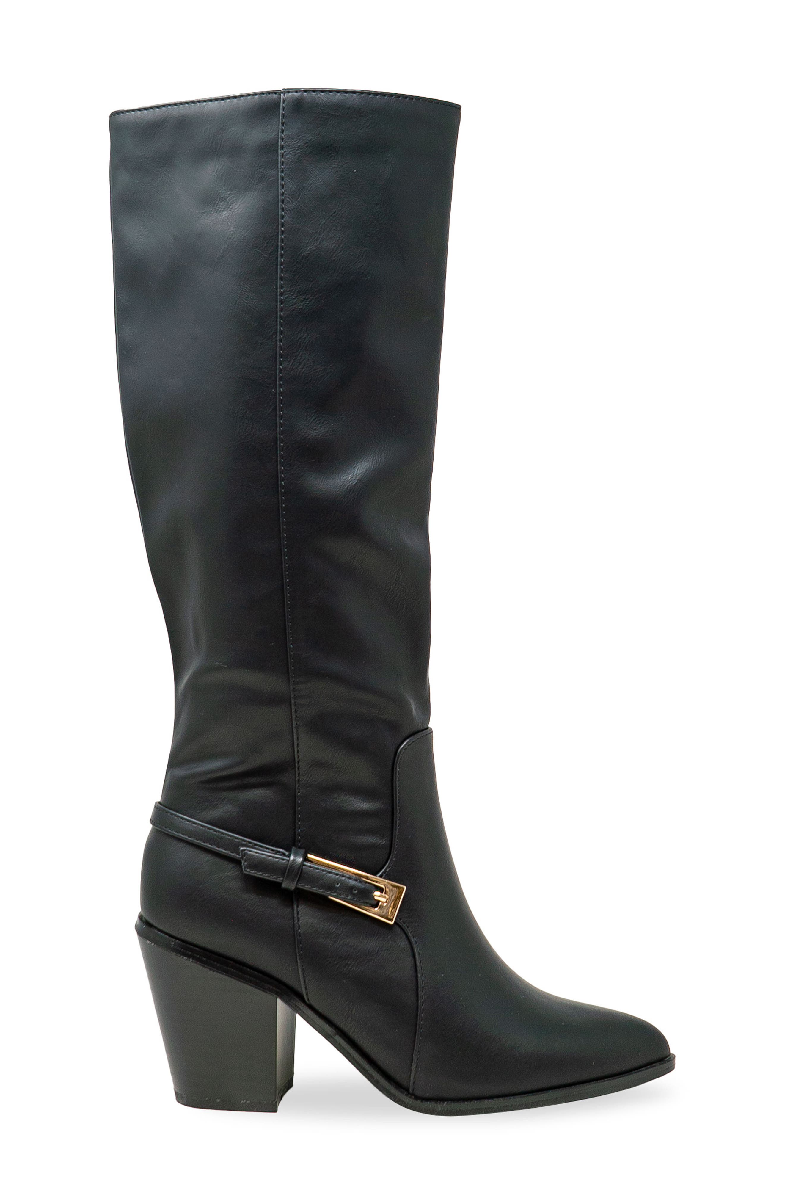 CHASE AND CHLOE Slouch Knee High Boot, Alternate, color, Black