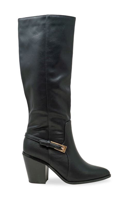 Chase & Chloe Chase And Chloe Slouch Knee High Boot In Black