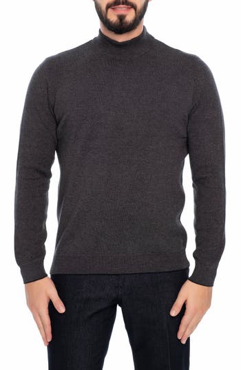 Vellapais Atlantis Mock Neck Sweater In Gray
