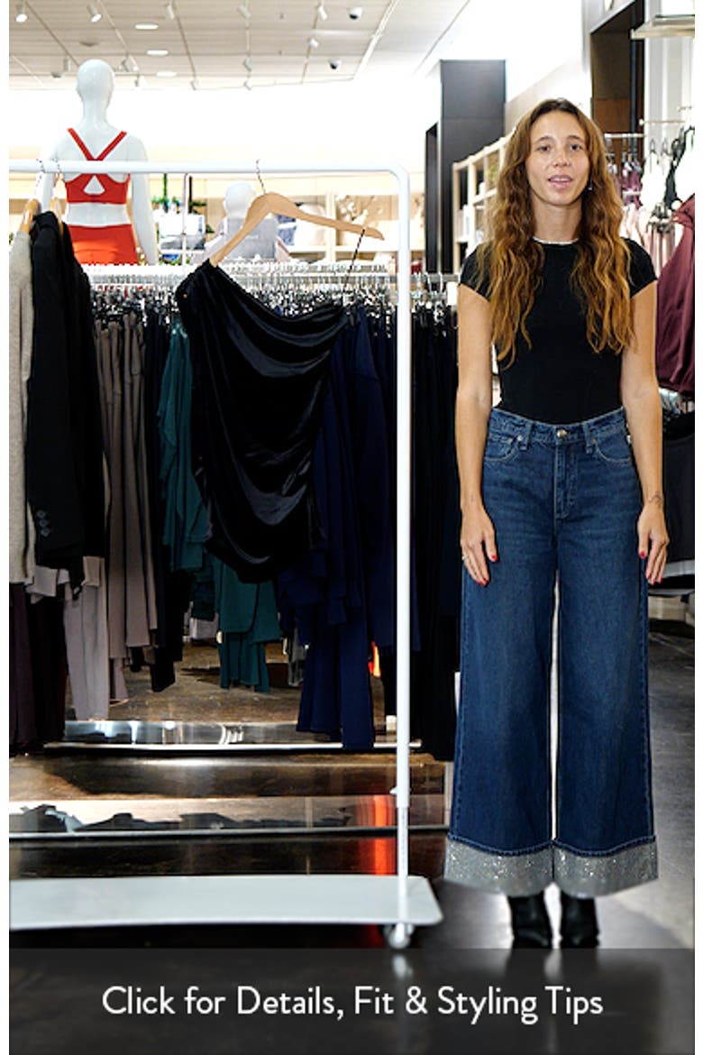 Asymmetric Neck Ruched Velvet Top video
