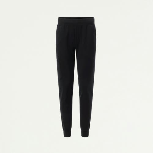 Jaanuu 6-pocket Slim Knit Scrub Jogger In Black