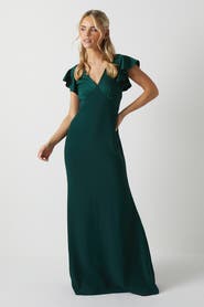 Coast Petite V-Neck Short Sleeve Maxi Dress