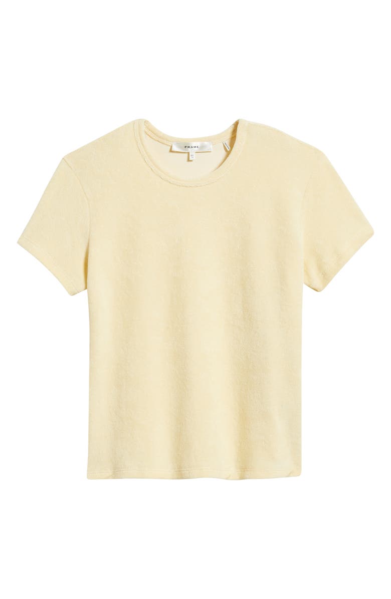 FRAME The Terry Baby Tee, Main, color, Lemon