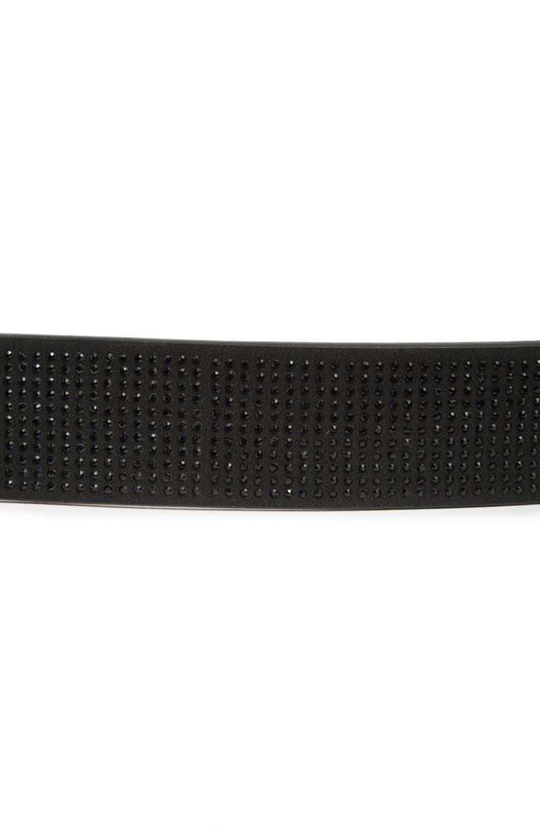 Kurt Geiger London Drenched Crystal Buckle Belt, Alternate, color,