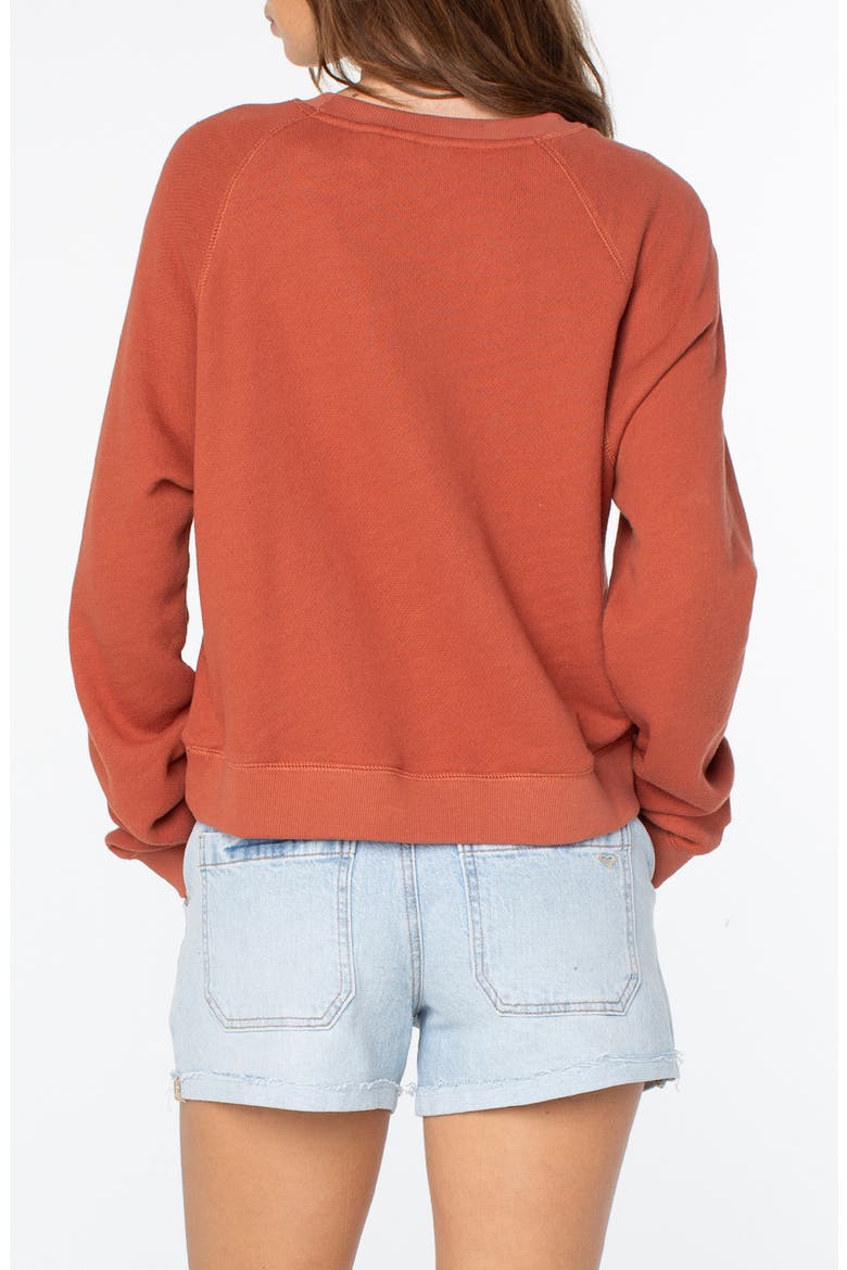 Golden Hour Cotton Sweatshirt, Alternate, color, CHUTNEY