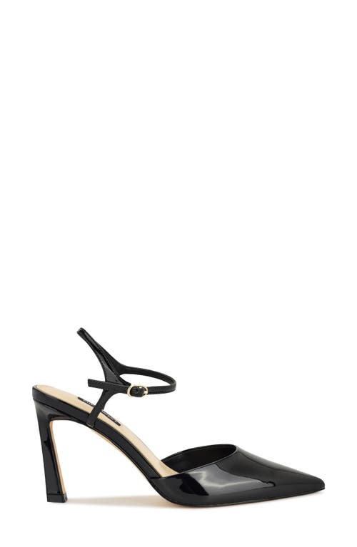 Nine West Dres Ankle Strap Pointed Toe Pump In Black