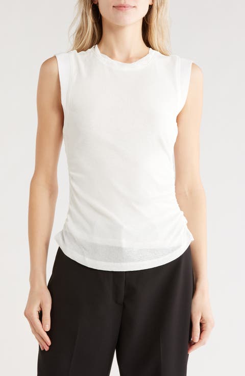 Sleeveless Ruched Knit Top