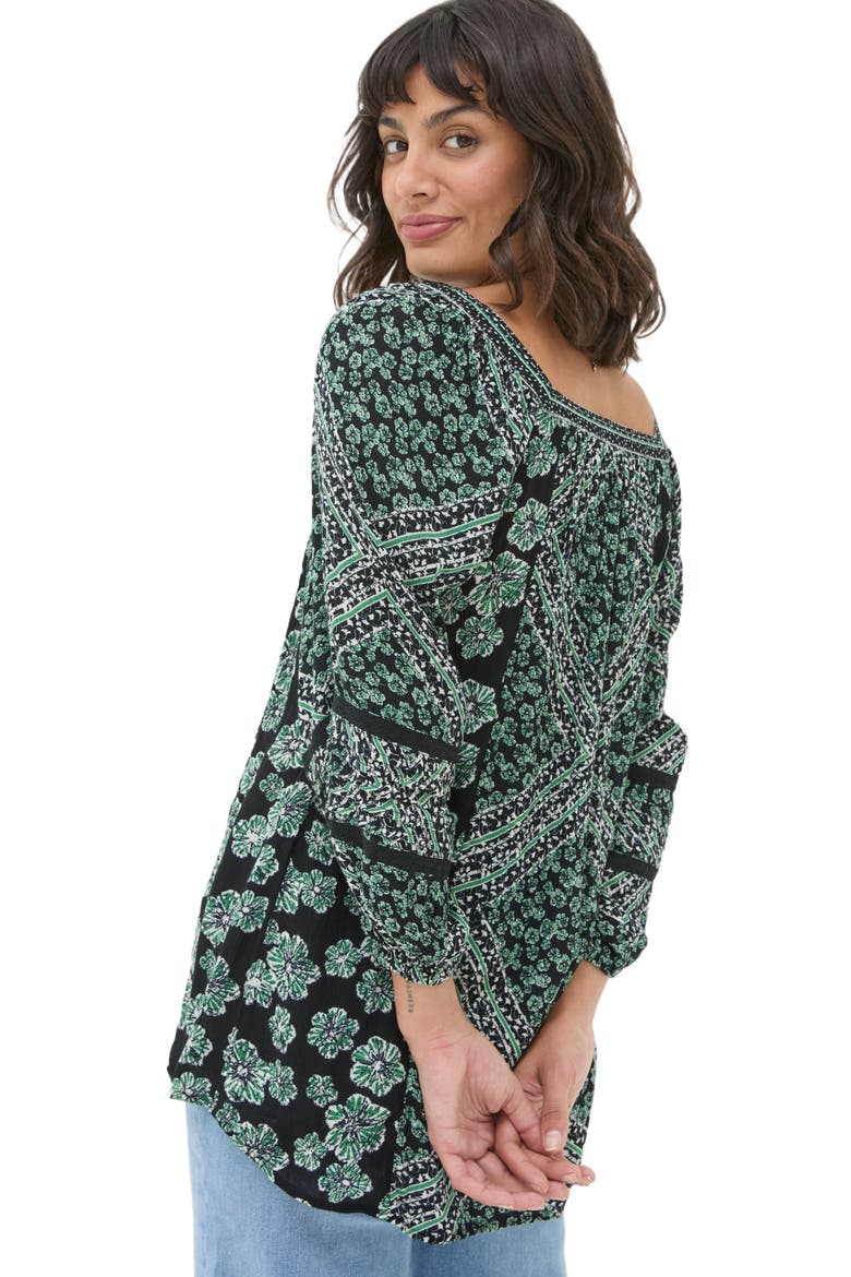 Women's Caitlin Spaced Floral Tunic, Alternate, color, Washed Black