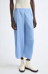 Pleats Please Issey Miyake Monthly Colors August Pleated Crop Straight Leg Pants
