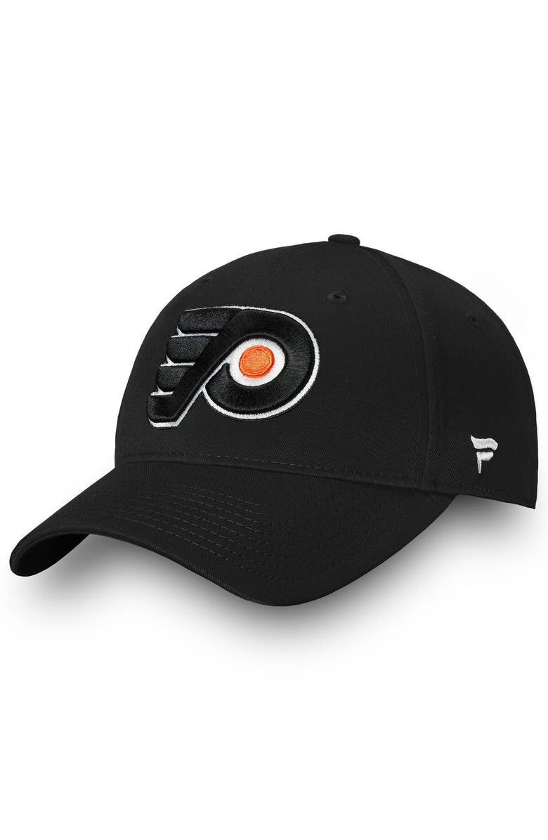 FANATICS Men's Fanatics Branded Black Philadelphia Flyers Core Adjustable Hat, Main, color, Black