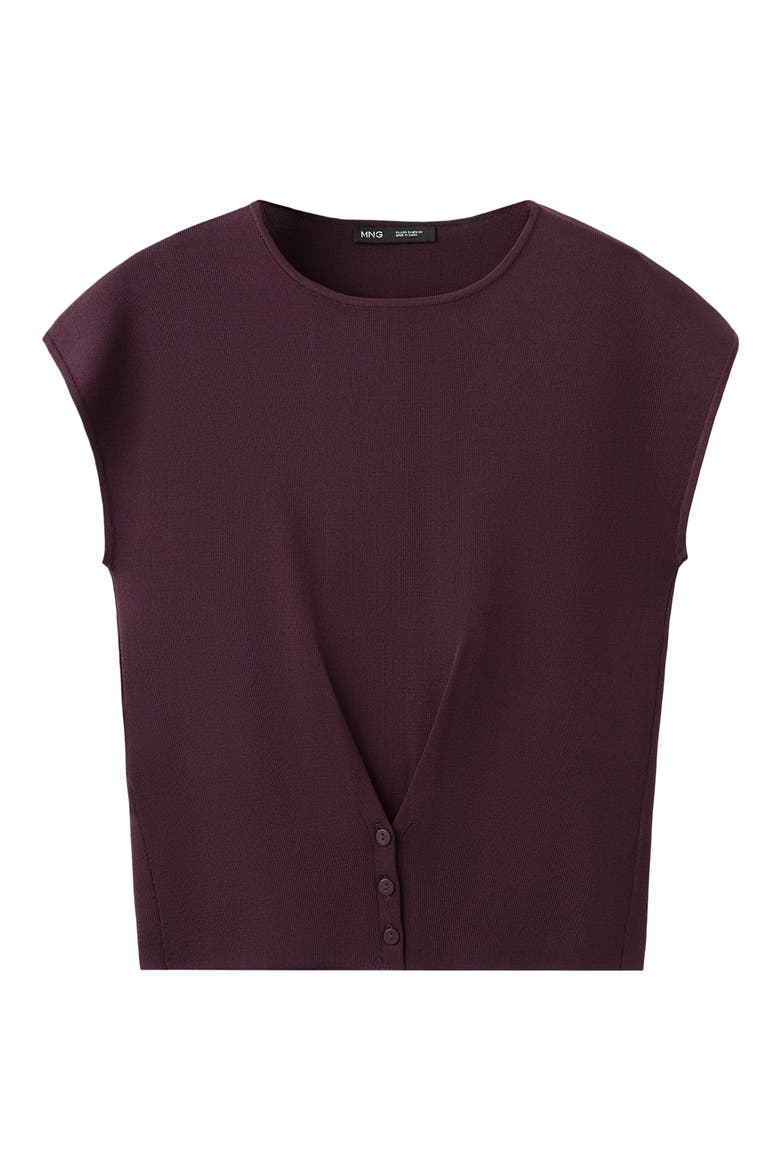 Short Sleeve Sweater, Main, color, BURGUNDY