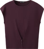 MANGO Short Sleeve Sweater