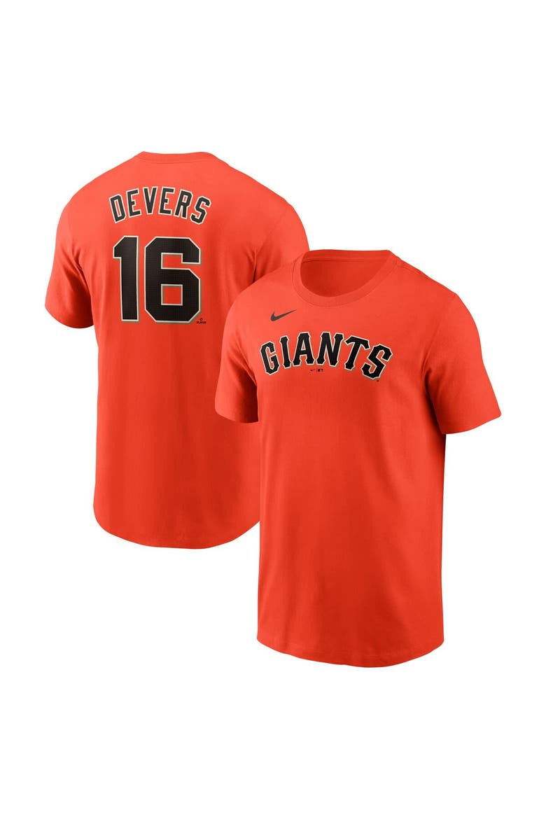Men's Nike Rafael Devers Orange San Francisco Giants  Name & Number T-Shirt, Main, color, Orange