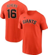 Nike Men's Nike Rafael Devers Orange San Francisco Giants  Name & Number T-Shirt