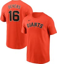 Nike Men's Nike Rafael Devers Orange San Francisco Giants  Name & Number T-Shirt