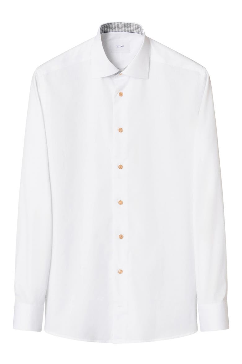 Contemporary Fit Geometric Detail Shirt, Alternate, color, WHITE