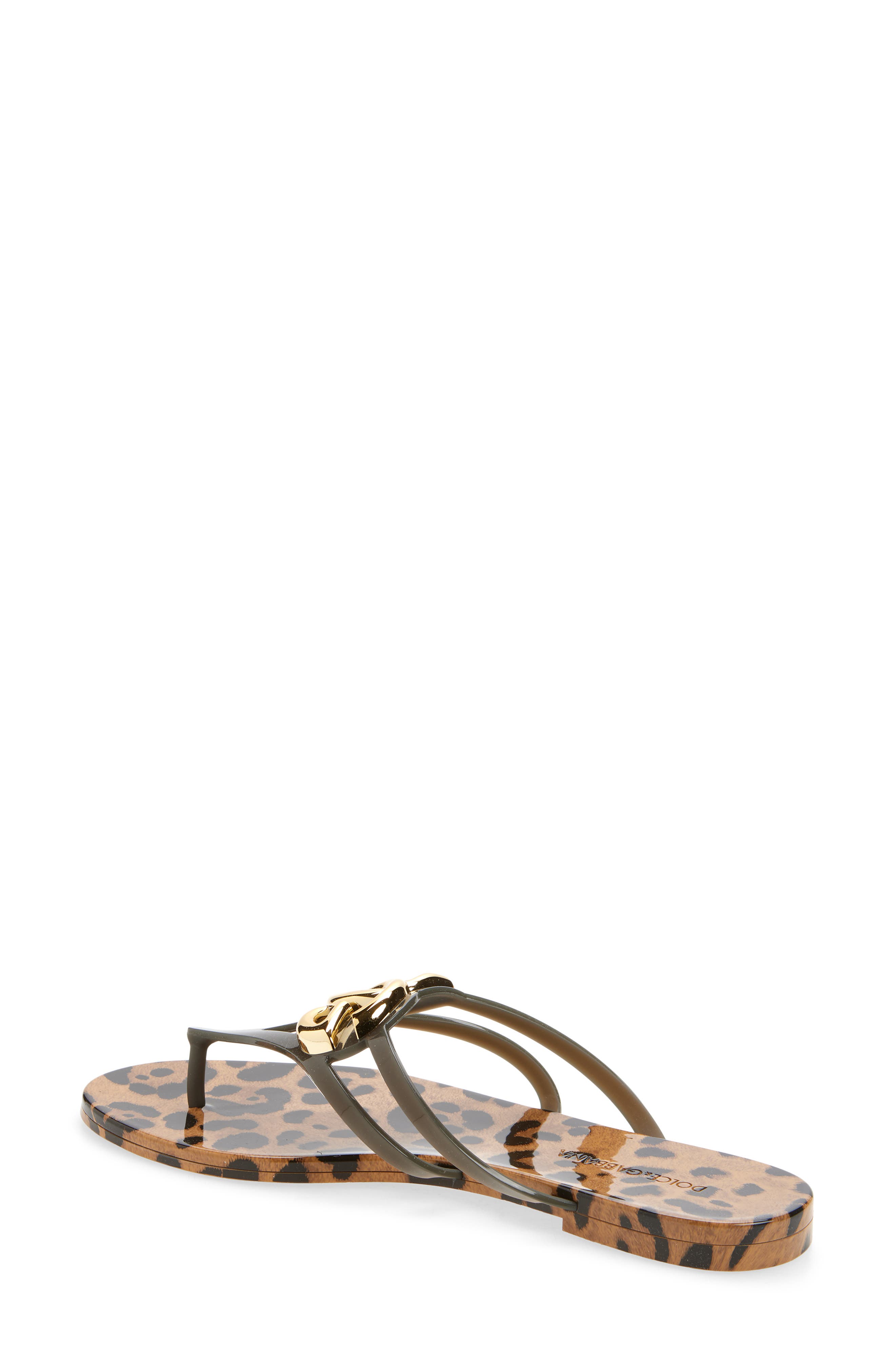 Dolce&Gabbana Logo Flip Flop, Alternate, color, Leo New